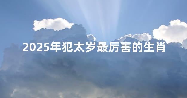 2025年犯太岁最厉害的生肖