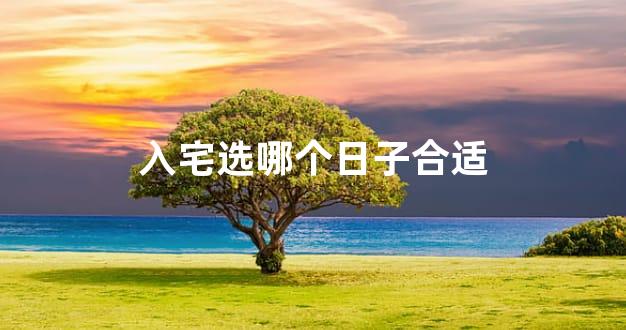入宅选哪个日子合适