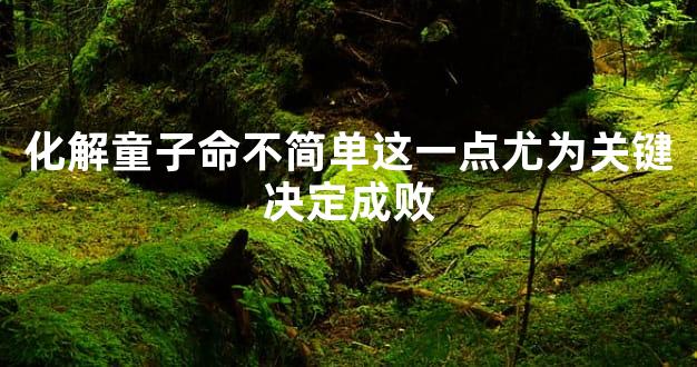 化解童子命不简单这一点尤为关键决定成败
