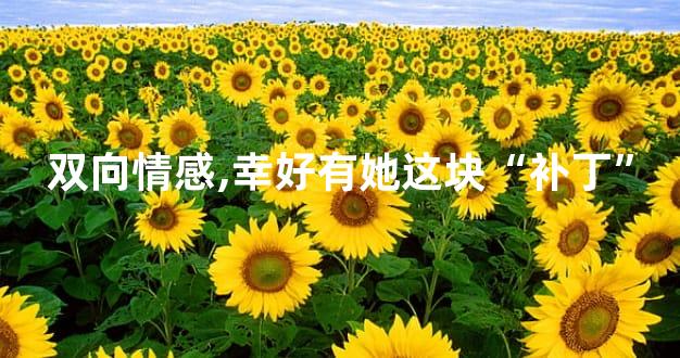 双向情感,幸好有她这块“补丁”