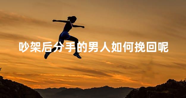 吵架后分手的男人如何挽回呢