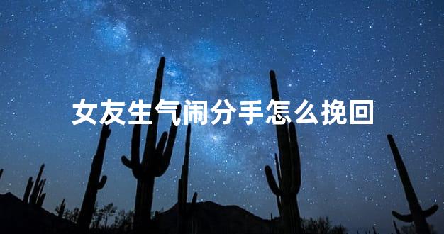 女友生气闹分手怎么挽回