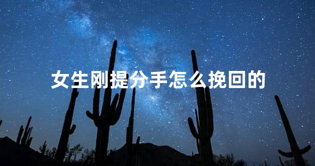 女生刚提分手怎么挽回的