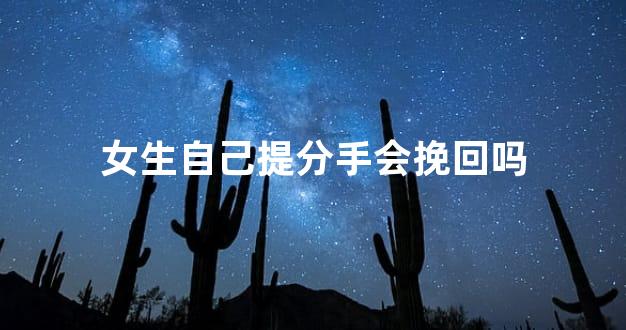 女生自己提分手会挽回吗