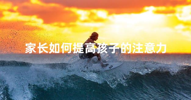家长如何提高孩子的注意力