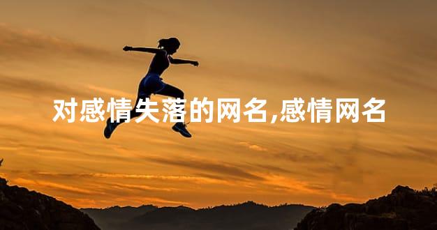 对感情失落的网名,感情网名