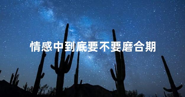 情感中到底要不要磨合期