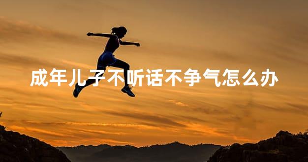 成年儿子不听话不争气怎么办