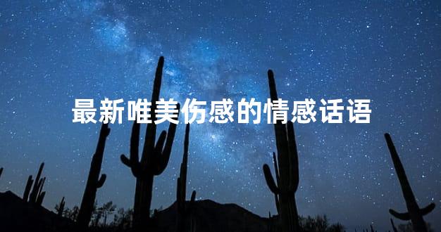 最新唯美伤感的情感话语