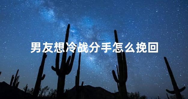 男友想冷战分手怎么挽回